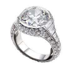 Anello in platino e diamanti realizzato per Bulgari