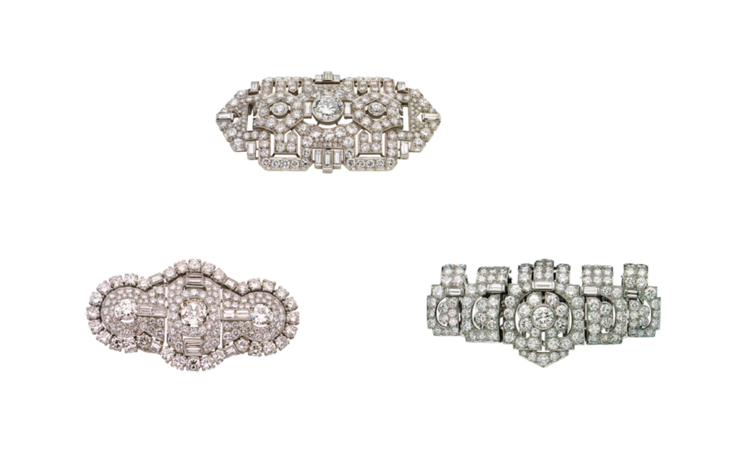Spille in platino e diamanti realizzate per Bulgari