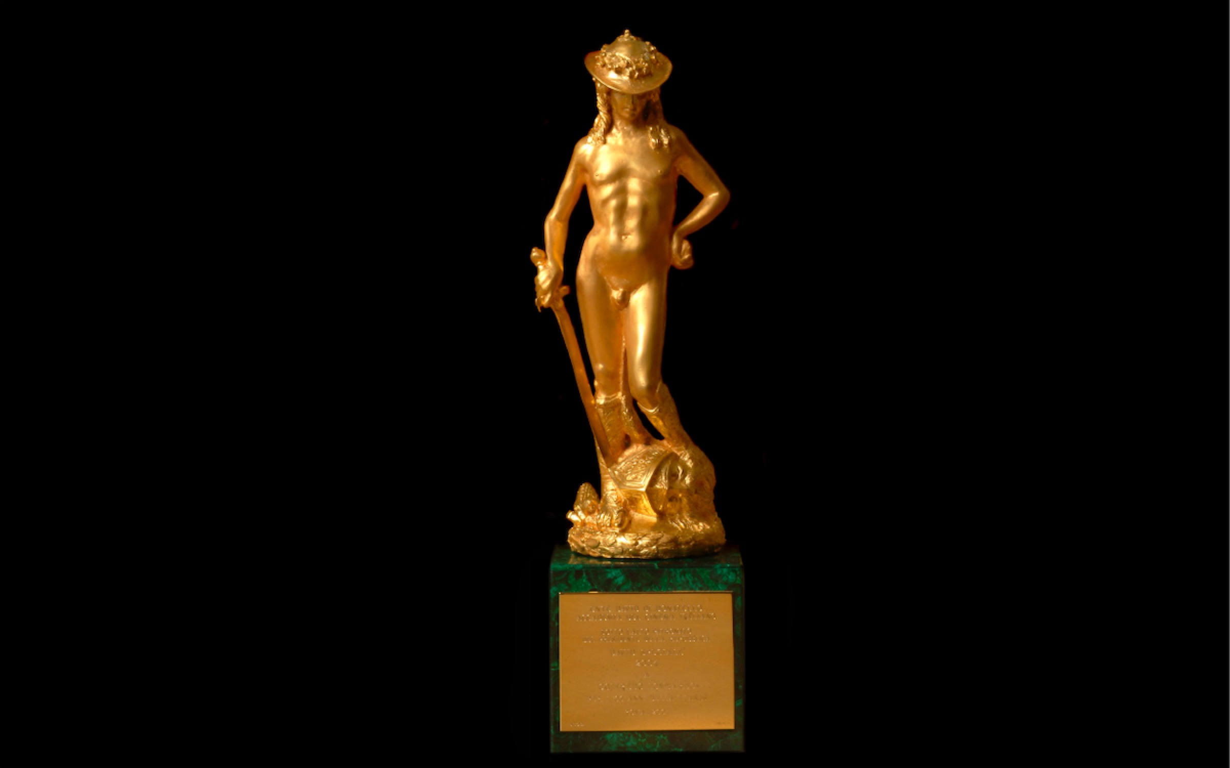 Premio David di Donatello in oro realizzato per Bulgari